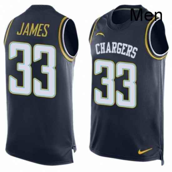 Men Nike Los Angeles Chargers 33 Derwin James Limited Navy Blue Player Name amp Number Tank Top NFL Jersey